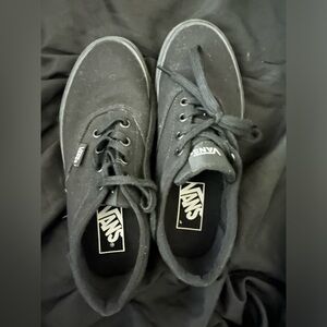 Vans Black Canvas Low-Top Sneakers